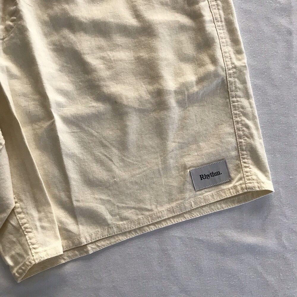 Rhythm Classics Yellow Linen Drawstring Casual Be… - image 3